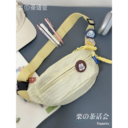 Plain Shirred Sling Bag / Charm / Set - Without Bag Charm