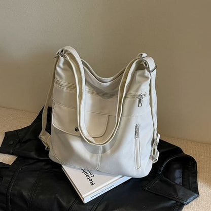 Plain Shoulder Bag - Off-White / One Size