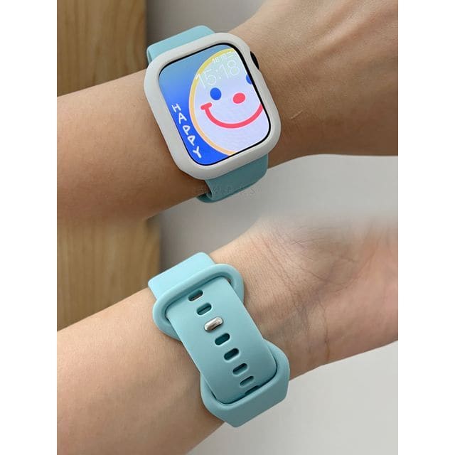 Plain Silicone Apple Watch Band / Protection Case / Set