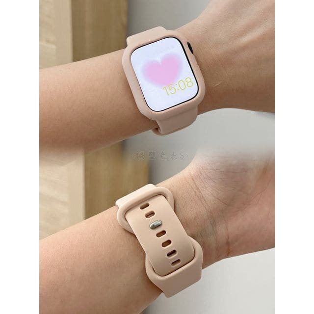 Plain Silicone Apple Watch Band / Protection Case / Set