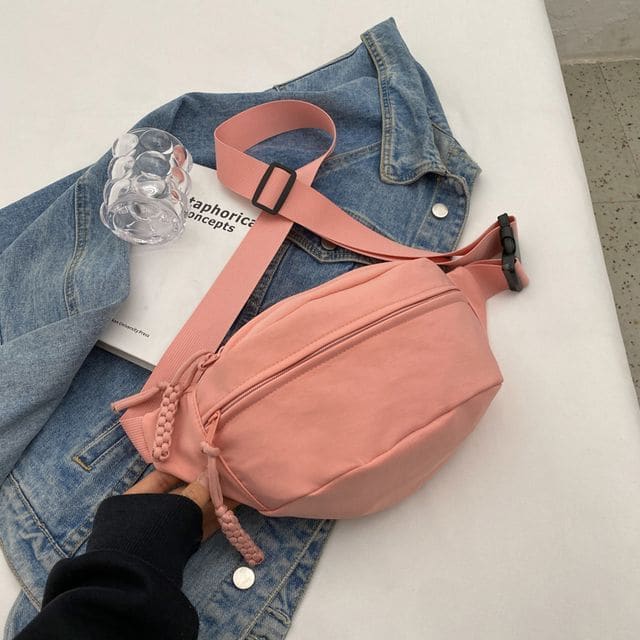 Plain Sling Bag - Pink / One Size