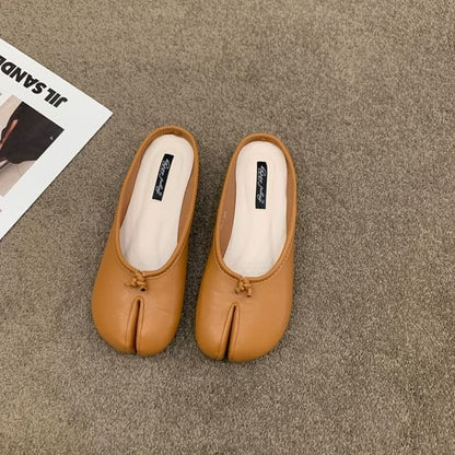 Plain Slit Flats - Y1799-1 - Brown / 35