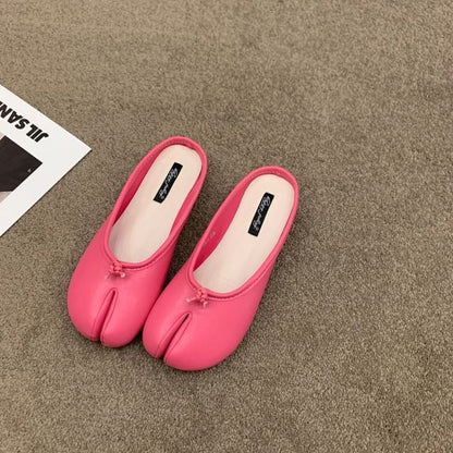 Plain Slit Flats - Y1799-1 - Rose Pink / 35