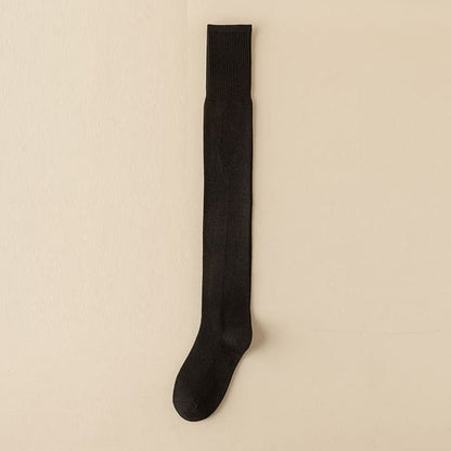 Plain Socks - 1 Pair - Black / One Size