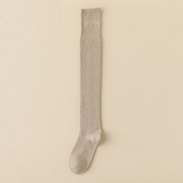 Plain Socks - 1 Pair - Camel / One Size