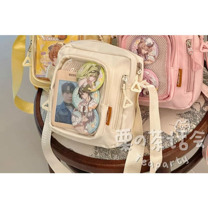 Plain Transparent Panel Crossbody Bag