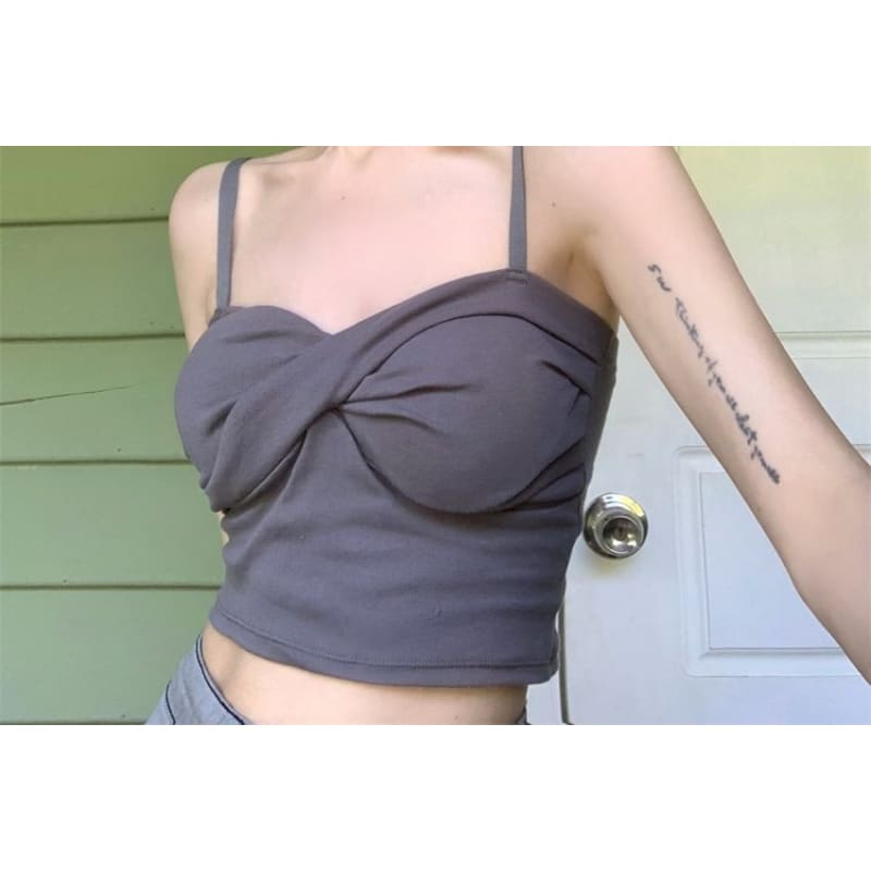 Plain Twist Camisole Top