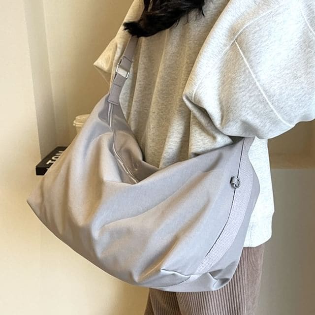 Plain Zip Crossbody Bag