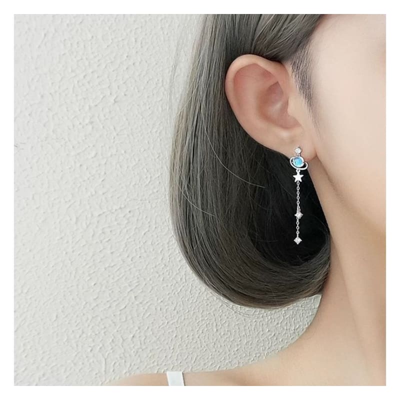 Planet Star Drop Earring