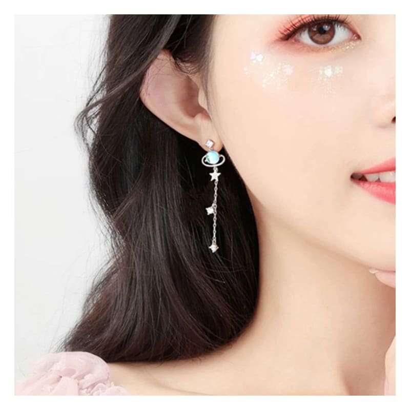 Planet Star Drop Earring