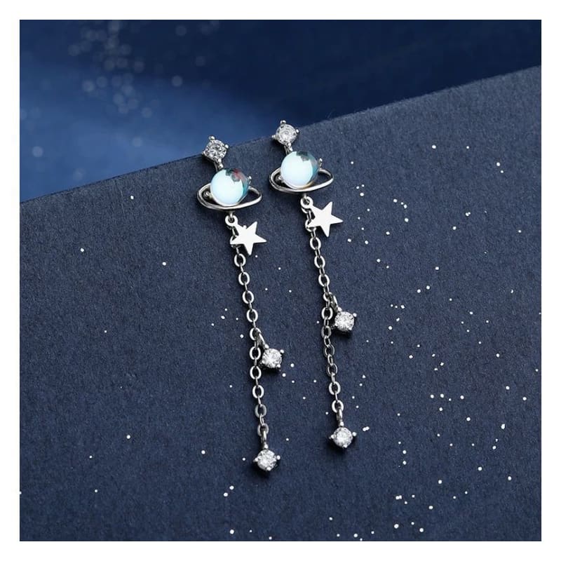 Planet Star Drop Earring