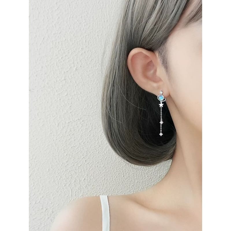 Planet Star Drop Earring