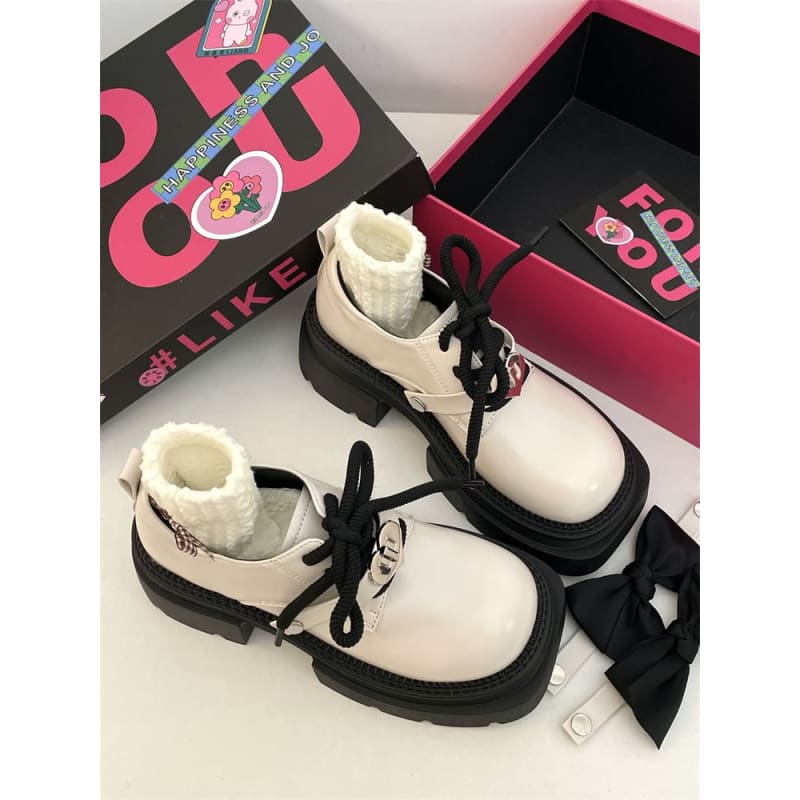 Platform Bow Lace Ups