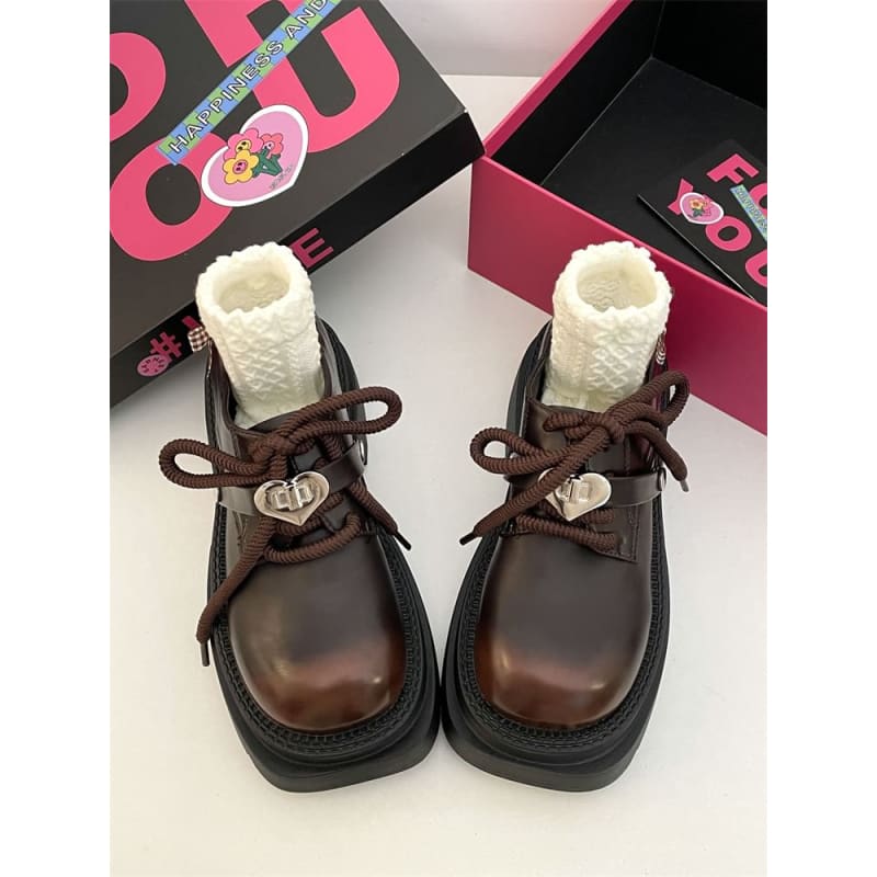 Platform Bow Lace Ups