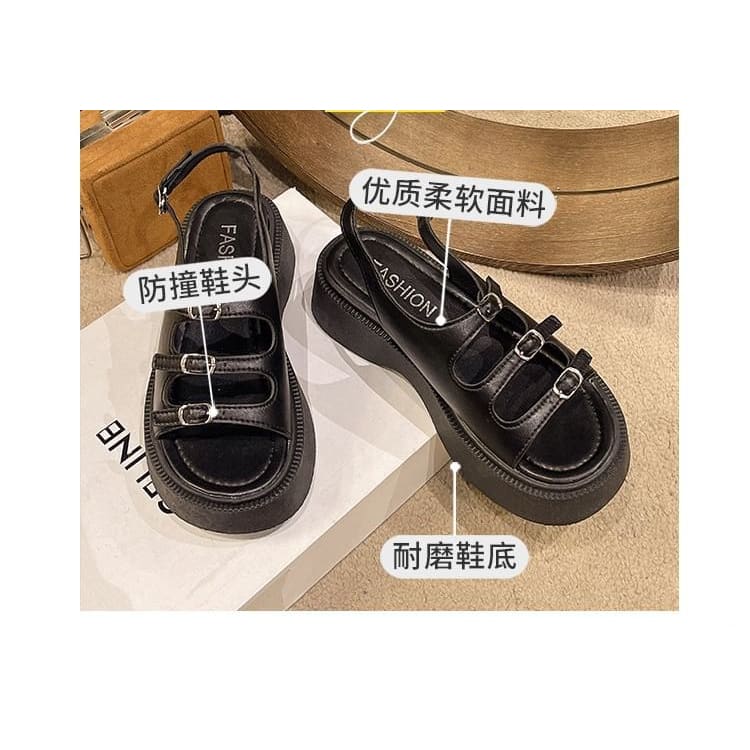 Platform Buckle Strap Sandals