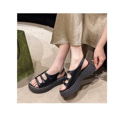 Platform Buckle Strap Sandals