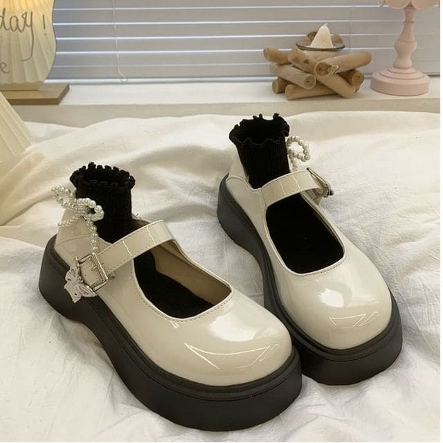 Platform Butterfly Mary Jane Shoes