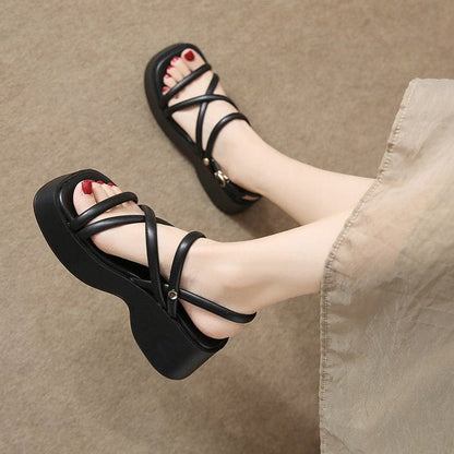 Platform Chunky Heel Strappy Sandals