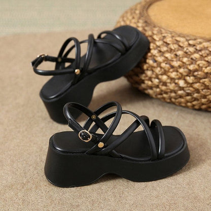 Platform Chunky Heel Strappy Sandals