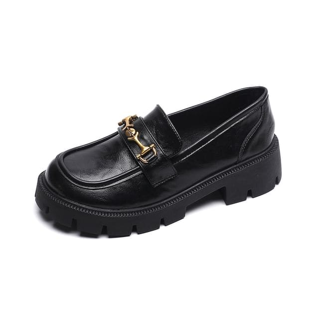 Platform Horsebit Loafers - Black / 35