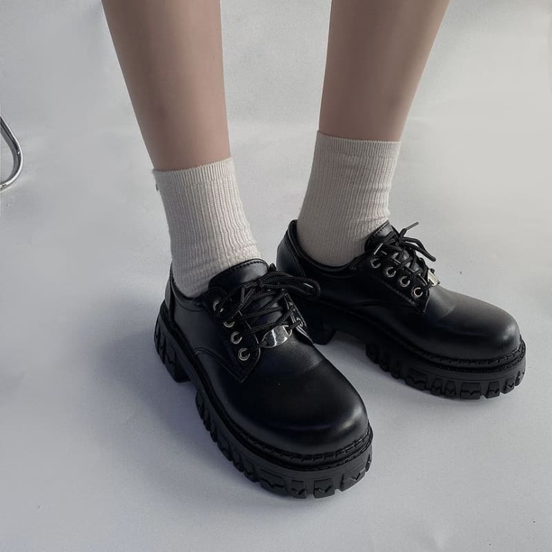 Platform Lace Up Oxfords