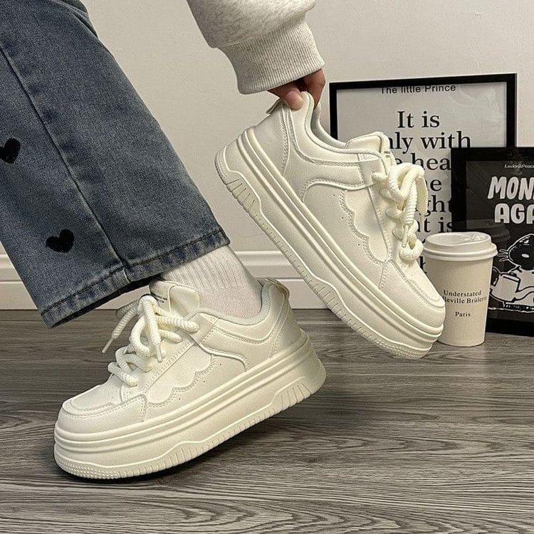 Platform Lace-Up Sneakers