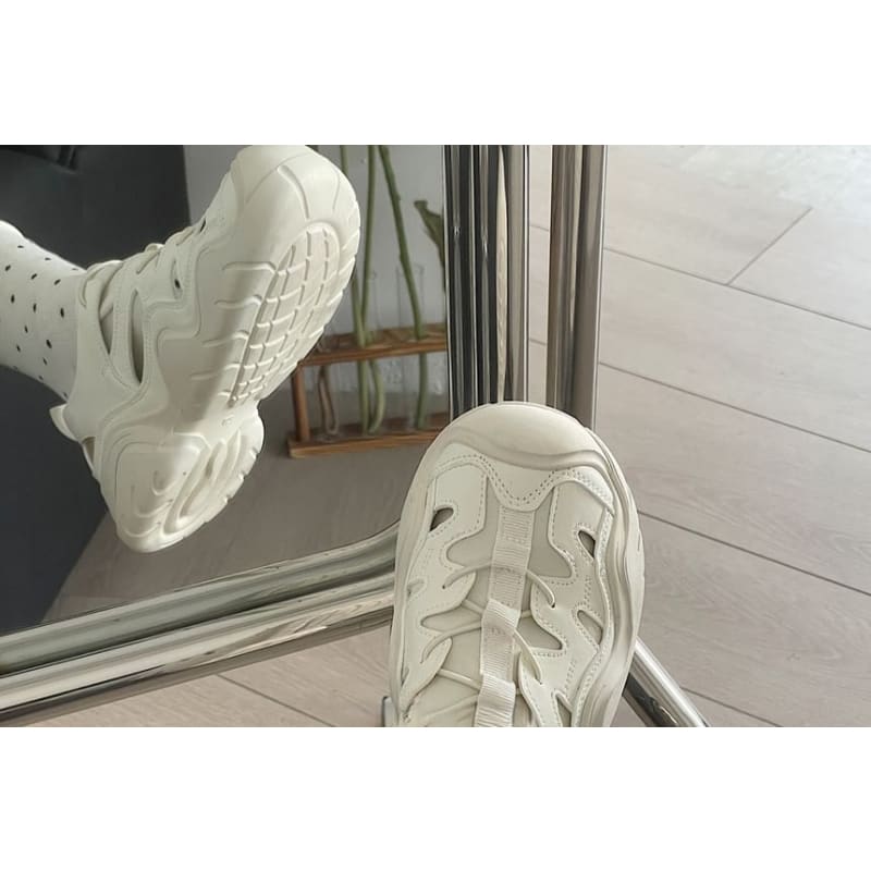 Platform Panel Cutout Sneakers