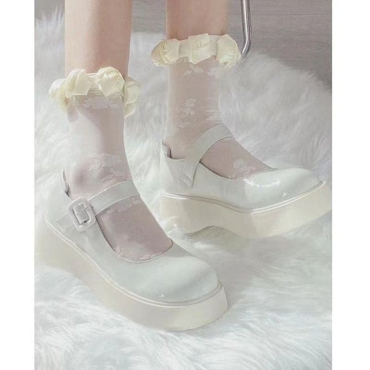 Platform Plain Mary Jane Shoes