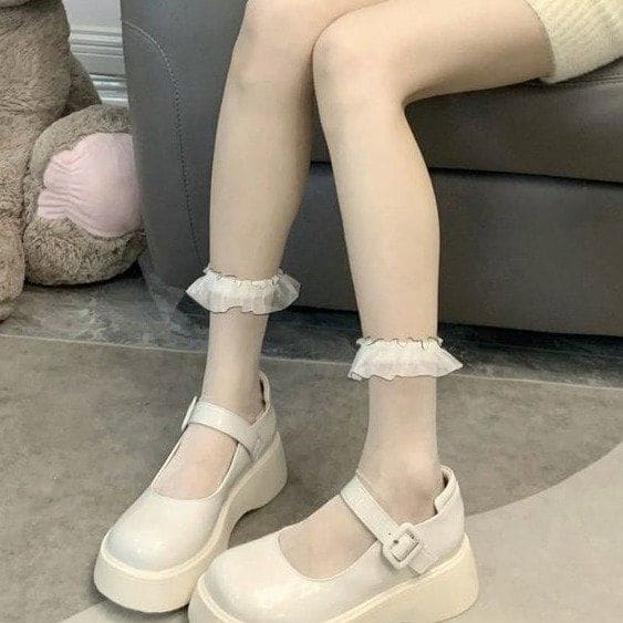 Platform Plain Mary Jane Shoes