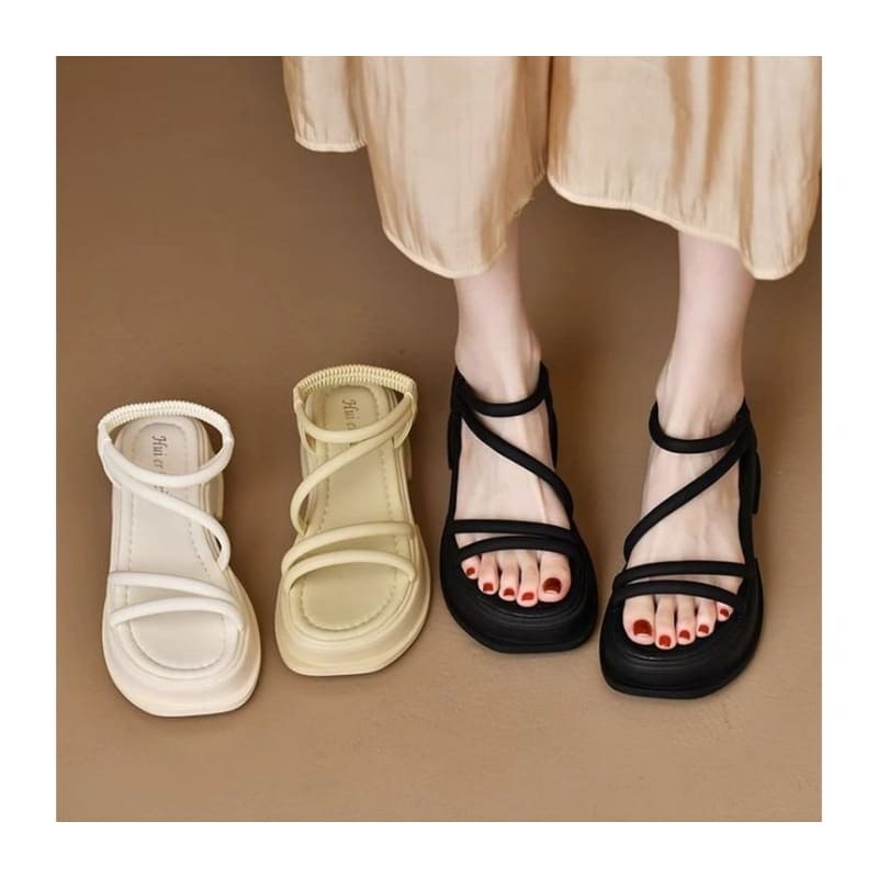 Platform Plain Sandals