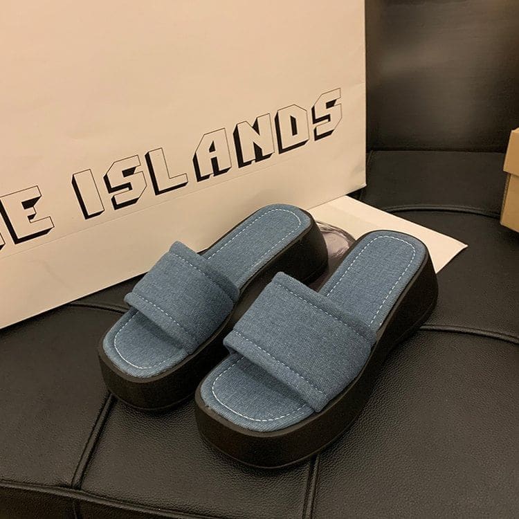 Platform Slide Sandals