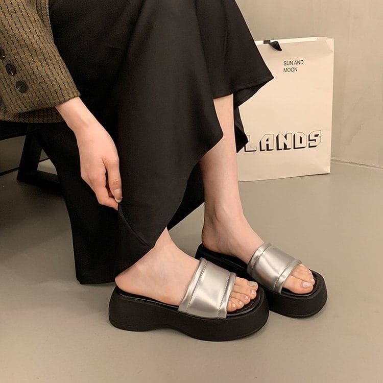 Platform Slide Sandals