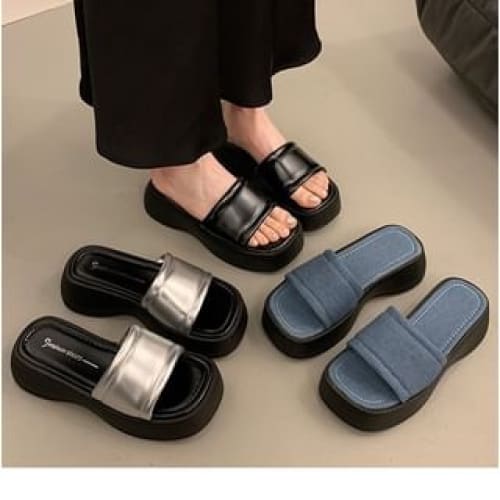 Platform Slide Sandals