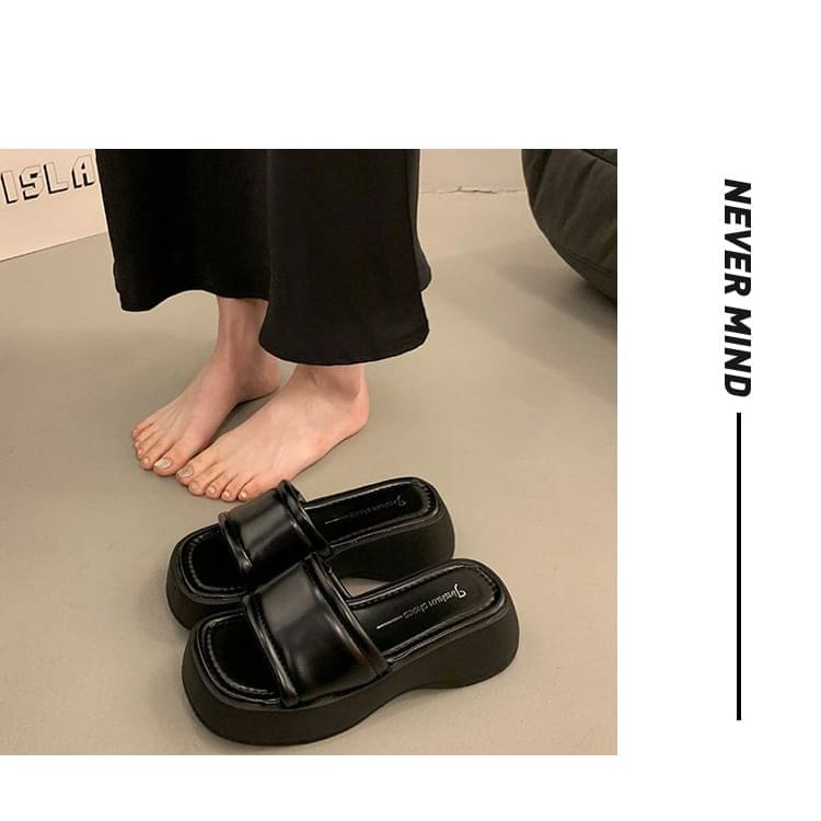 Platform Slide Sandals