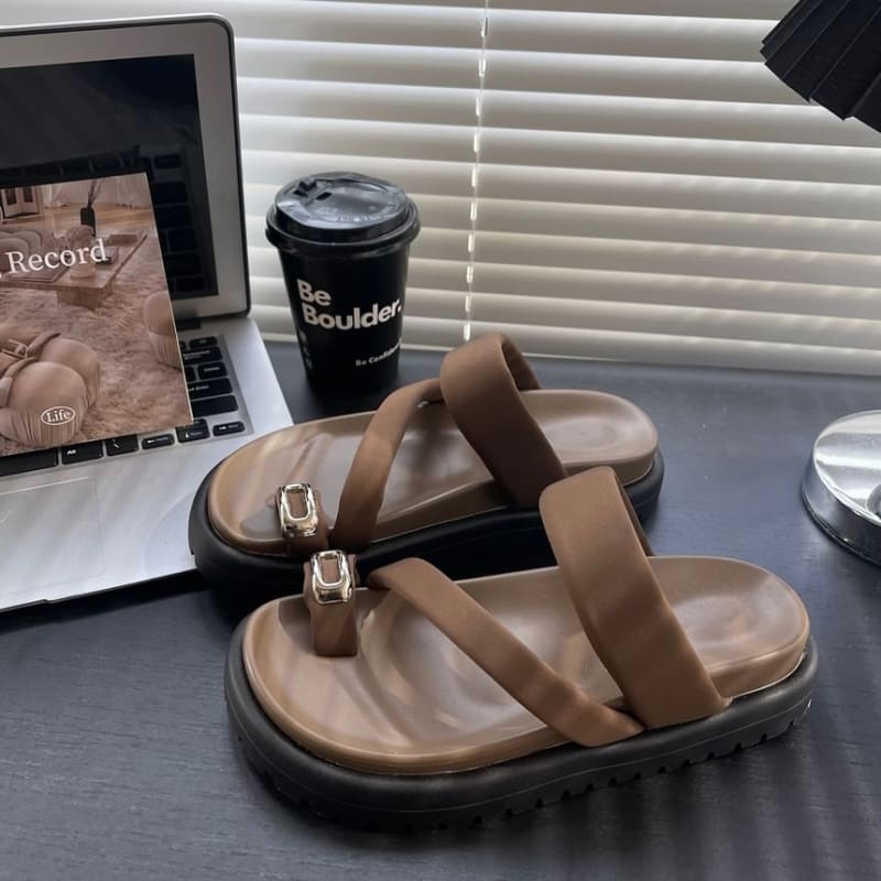 Platform Slide Sandals