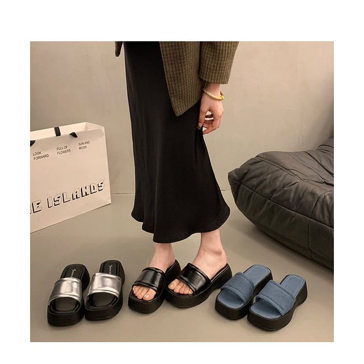 Platform Slide Sandals