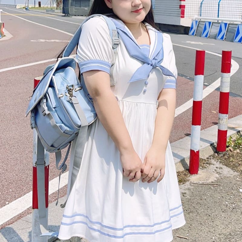 Plus Size Kawaii Cute Sailor Dress MK17730