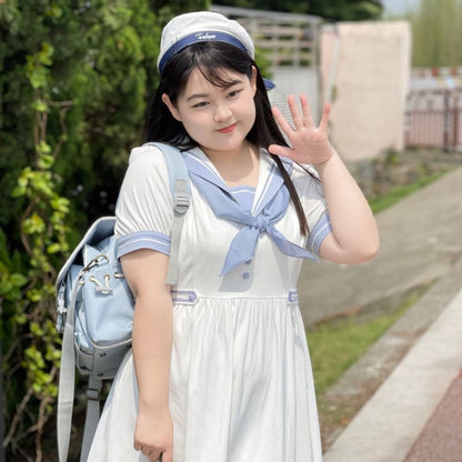 Plus Size Kawaii Cute Sailor Dress MK17730