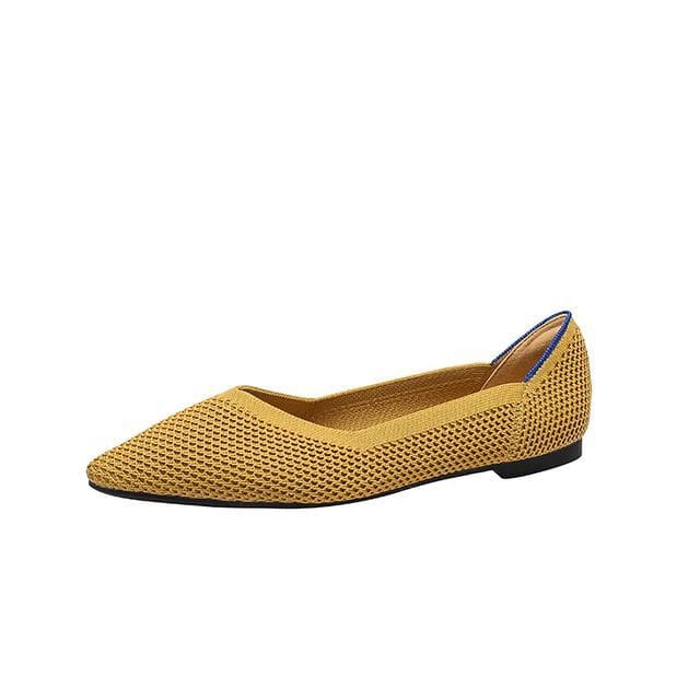 Pointed Flats - Yellow / 34