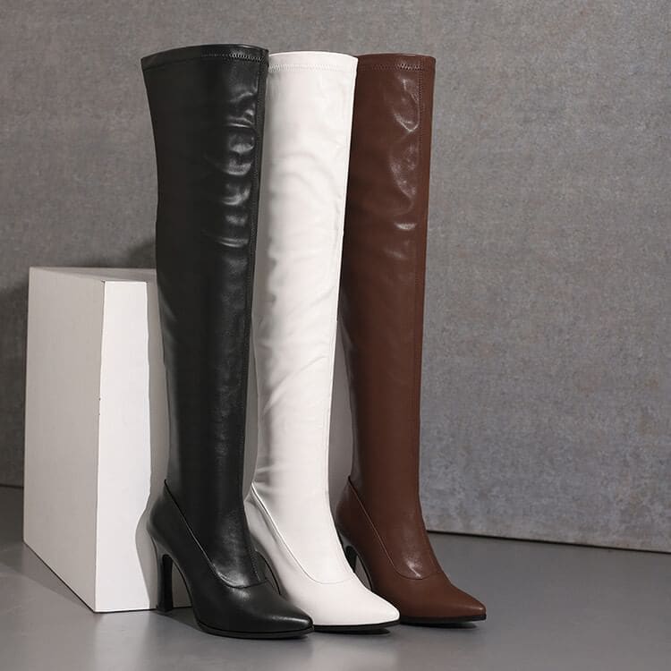 Pointed Toe High Heel Over The Knee Boots