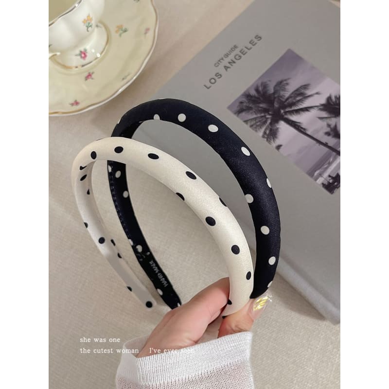 Polka Dot Fabric Headband