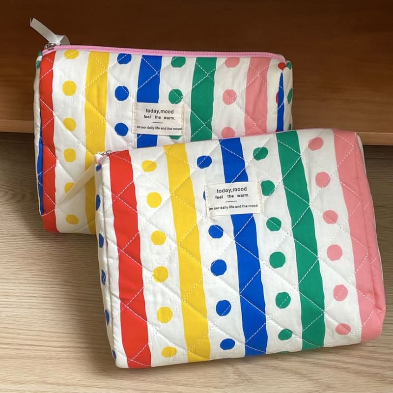 Polka Dot Fabric Makeup Bag / Clutch / Pencil Case (Various