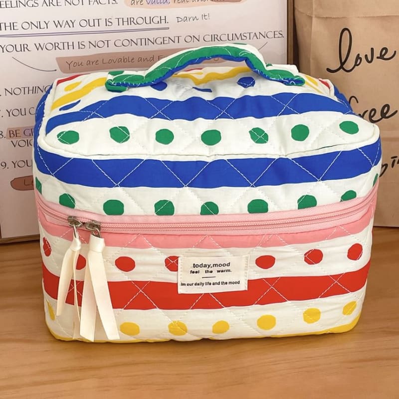 Polka Dot Fabric Makeup Bag / Clutch / Pencil Case (Various