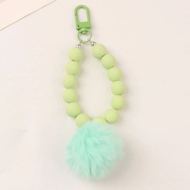 Pom Pom Key Chain - Q1109-1 - Green / One Size