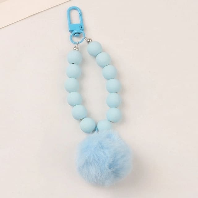 Pom Pom Key Chain - Q1109-3 - Blue / One Size