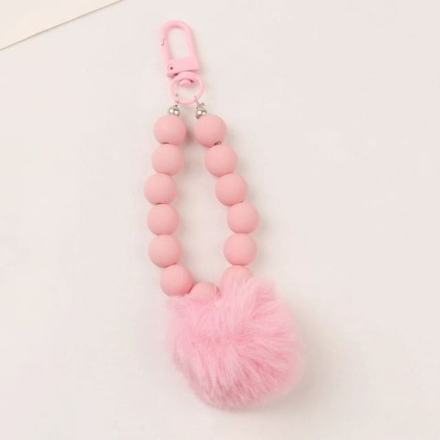 Pom Pom Key Chain - Q1109-4 - Pink / One Size