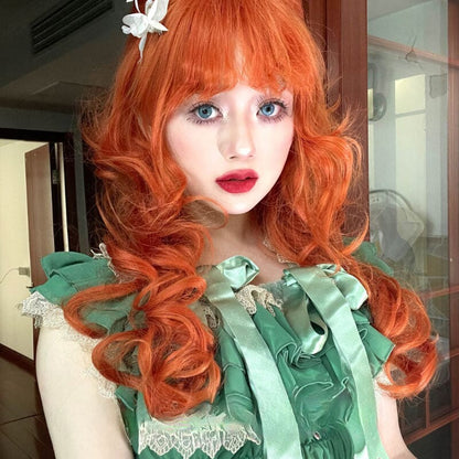 Princess Aria Orange Curly Wig ON1514 - Orange