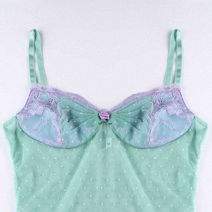 Princess Lace Blue Tank Top - Tops