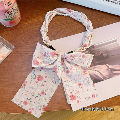 Print Bow Fabric Headband (Various Designs)