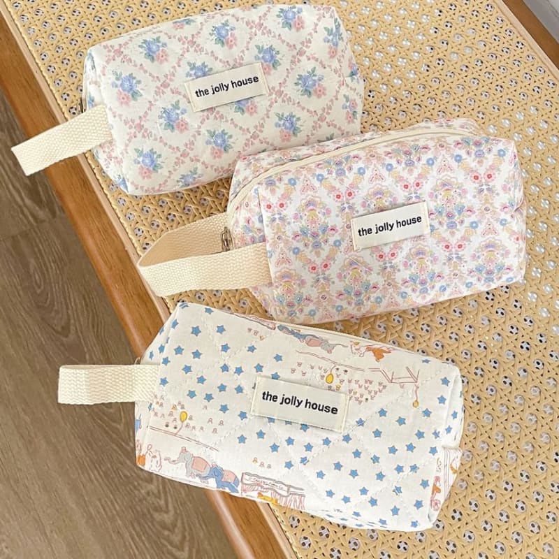 Print Fabric Makeup Bag / Pouch / Toiletry Bag (Various